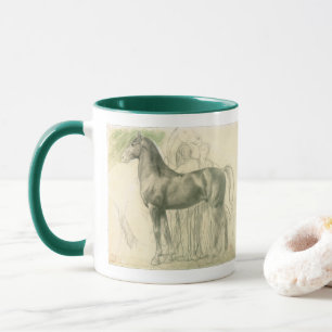 Study of a Horse by Edgar Degas, Vintage Fine Art Mug