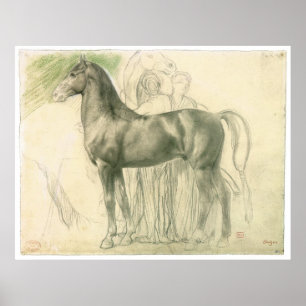 Study of a Horse with Figures, c.1861 Edgar Degas Poster