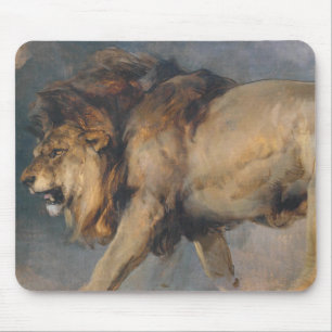 Study of a Lion (by Edwin Henry Landseer) Mouse Mat