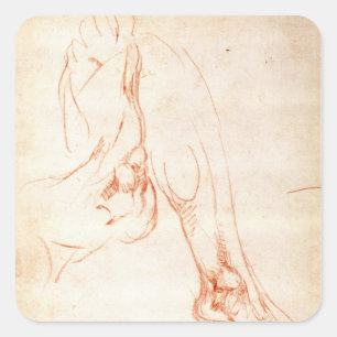 Study of a lower leg and foot square sticker