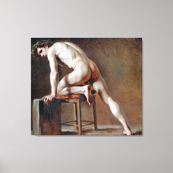 Study of a Nude Man Fine Art Canvas