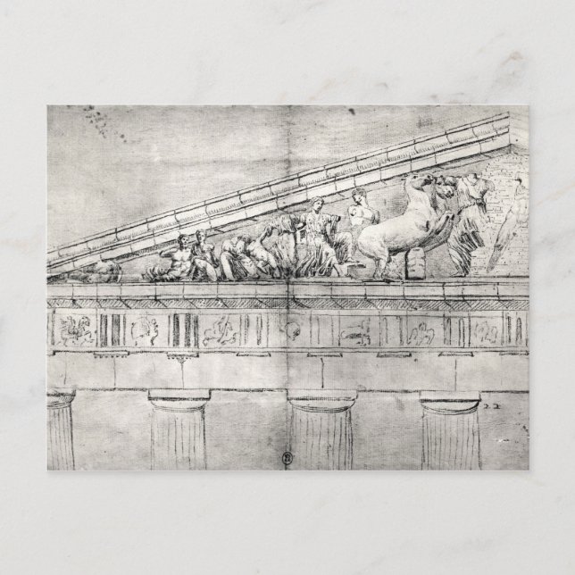 Study of a pediment from the Parthenon Postcard (Front)