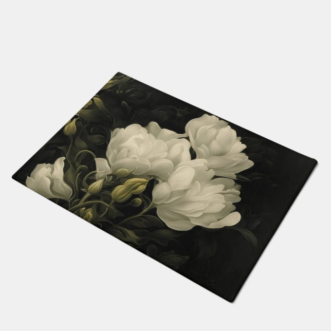 Study of a Peony Flower Doormat (Angled)