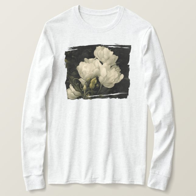 Study of a Peony Flower T-Shirt (Design Front)
