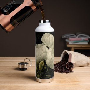 Study of a Peony Flower Water Bottle