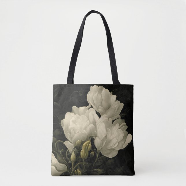 Study of a Peony Tote Bag (Front)
