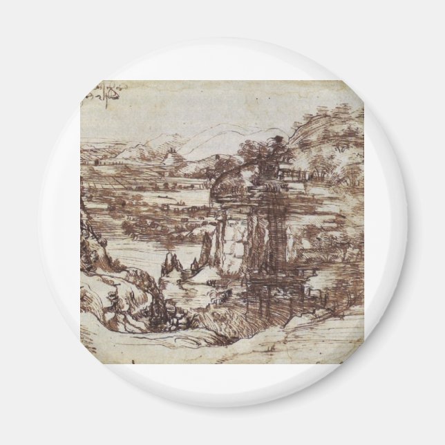 Study of a Tuscan landscape. Magnet (Front)