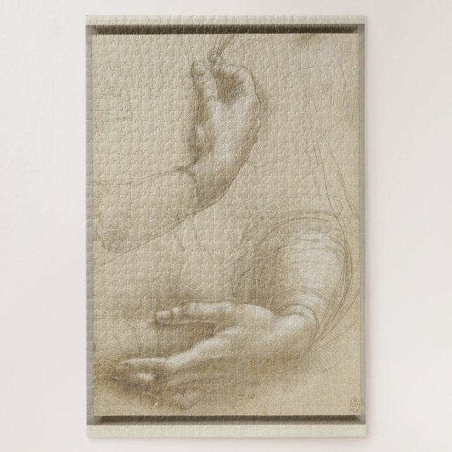 Study of a Woman's Hand – Leonardo da Vinci (1490) Jigsaw Puzzle (Vertical)