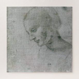 Study of a Woman's Head by Leonardo da Vinci (1490 Jigsaw Puzzle