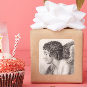 Study of an Angel (ca. 1819-1881) Square Sticker