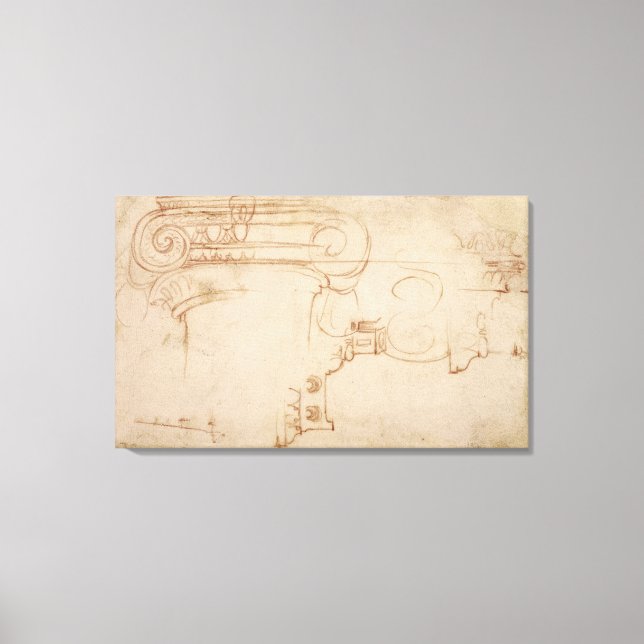 Study of an Ionic capital Canvas Print (Front)