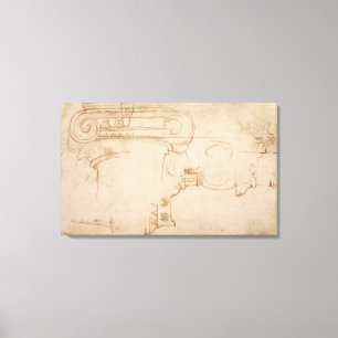 Study of an Ionic capital Canvas Print
