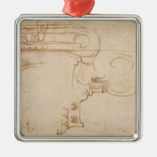 Study of an Ionic capital Metal Tree Decoration