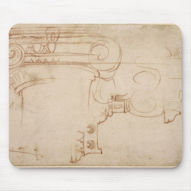 Study of an Ionic capital Mouse Mat (Front)