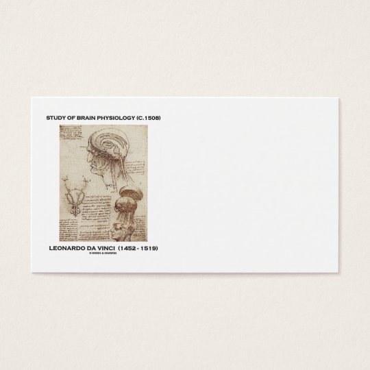 Study Of Brain Physiology (Leonardo da Vinci) Business Card