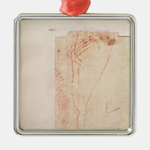 Study of Christ's feet nailed to the Cross Metal Tree Decoration