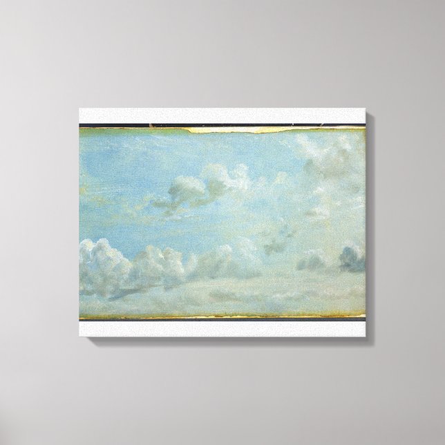 Study of Cumulus Clouds, 1822 (oil on paper laid d Canvas Print (Front)