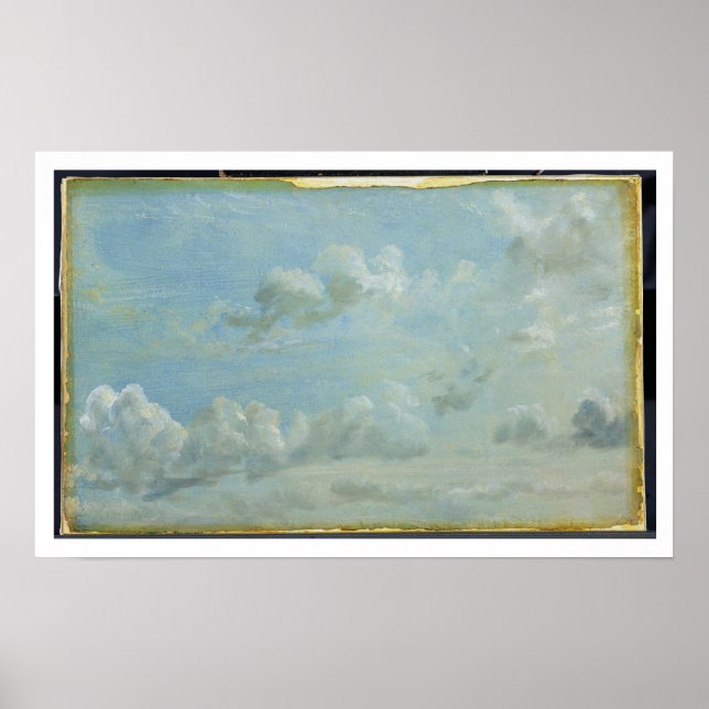 Study of Cumulus Clouds, 1822 (oil on paper laid d Poster (Front)