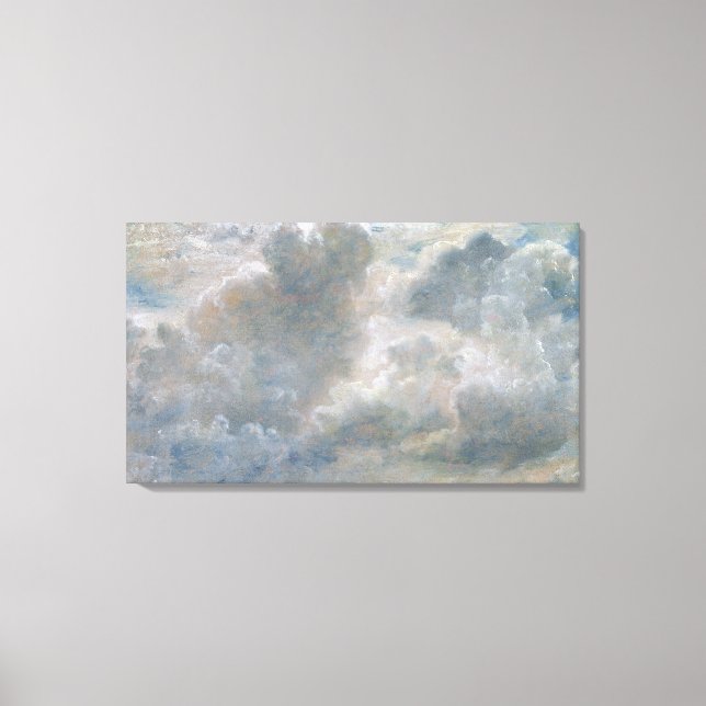 Study of Cumulus Clouds, 1822 (oil on paper laid o Canvas Print (Front)