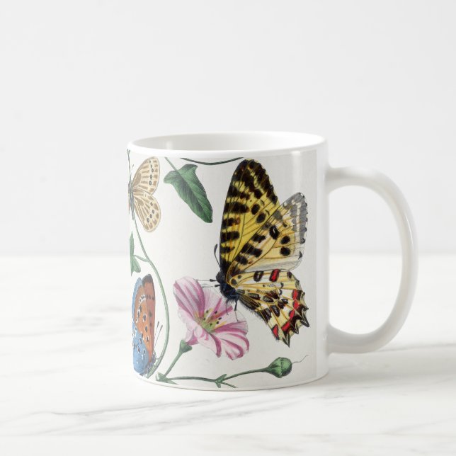 Study of diurnal butterflies by Paul Gervais Coffee Mug (Right)