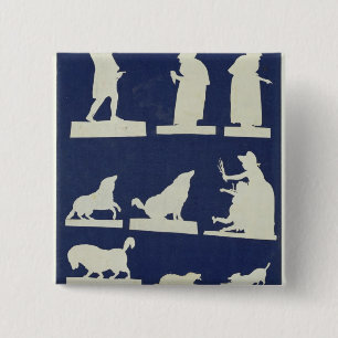 Study of Figures and Animals 15 Cm Square Badge