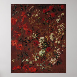 Study of Flowers, 1720 Poster