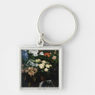 Study of Flowers by Frederic Bazille Key Ring