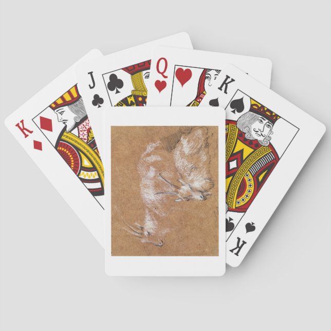 Study of Goats (drawing) Playing Cards (Back)