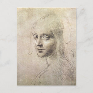 Study of Head of a Girl Postcard