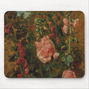 Study of Hollyhocks, c.1826 (oil on board) Mouse Mat