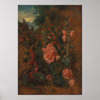 Study of Hollyhocks – John Constable