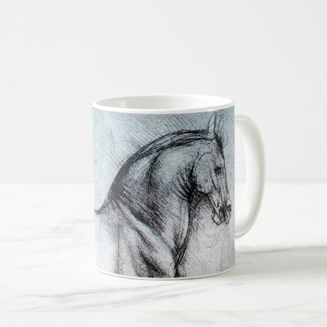 Study of Horse, Leonardo da Vinci Coffee Mug (Front Right)