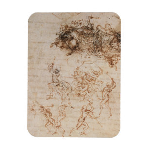 Study of Horsemen in Combat and Foot Soldiers, 150 Magnet