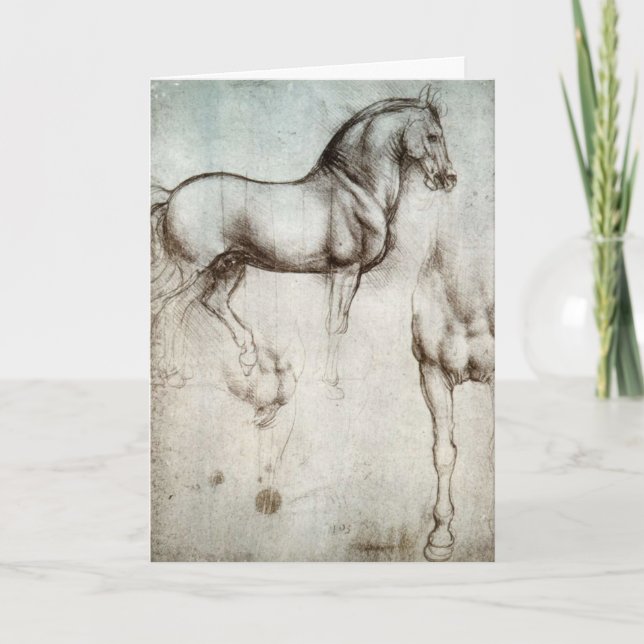 Study of Horses Card (Front)
