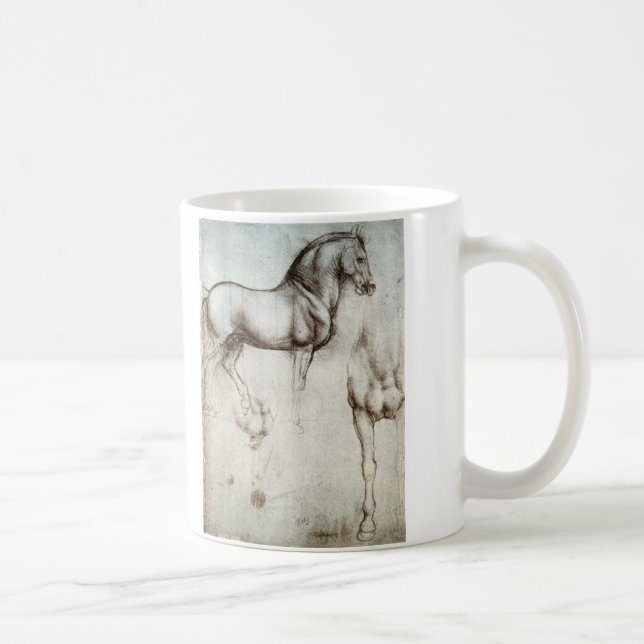 Study of horses - Leonardo da Vinci Coffee Mug (Right)