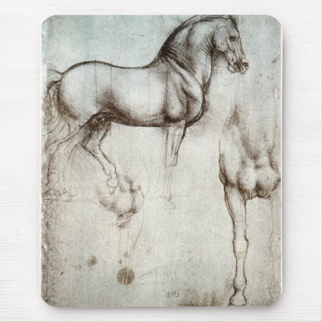 Study of horses - Leonardo da Vinci Mouse Mat (Front)