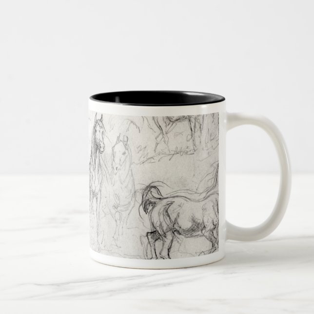 Study of Horses Two-Tone Coffee Mug (Right)