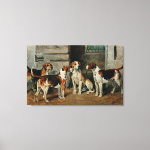Study of Hounds Canvas Print