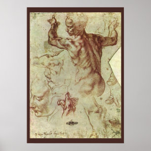 Study of Libyan Sibyl by Michelangelo Poster