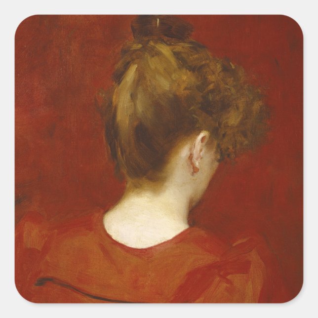 Study of Lilia, 1887 (oil on canvas) Square Sticker (Front)