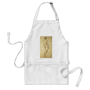 Study of Michelangelo's David Statue by Raphael Standard Apron