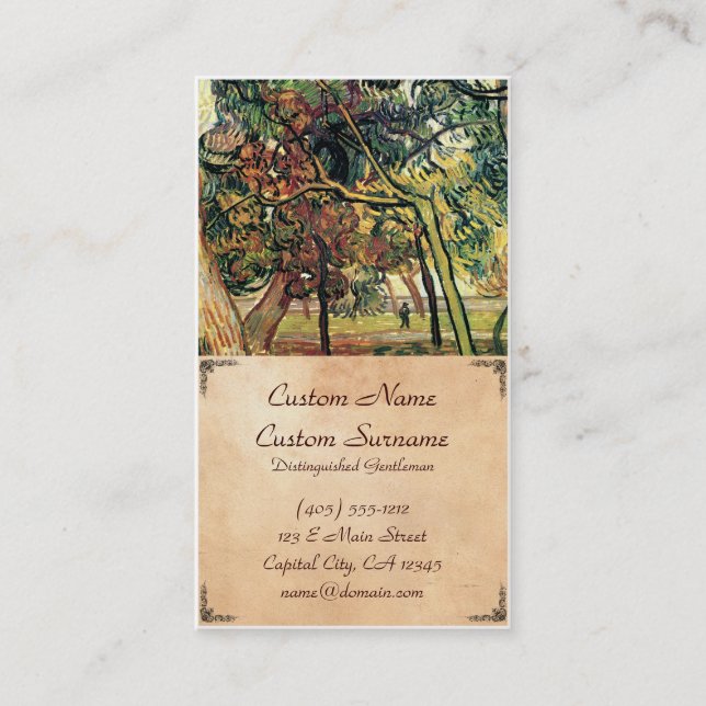 Study of Pine Trees Vincent van Gogh Business Card (Front)