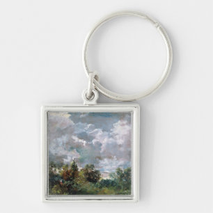 Study of Sky and Trees (oil on canvas) Key Ring