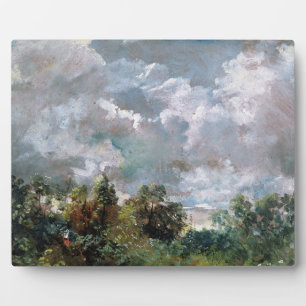 Study of Sky and Trees (oil on canvas) Plaque