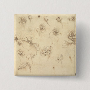 Study of the Flowers of Grass-like Plants (Briza M 15 Cm Square Badge