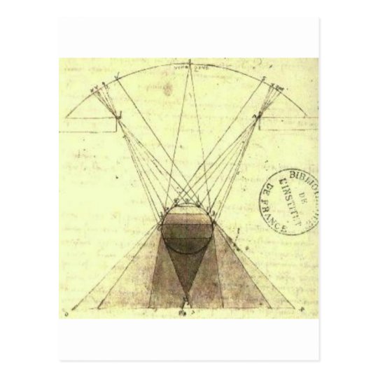 Study of the graduations of shadows on spheres. postcard