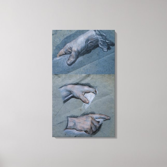 Study of the Hands of a Man Canvas Print (Front)