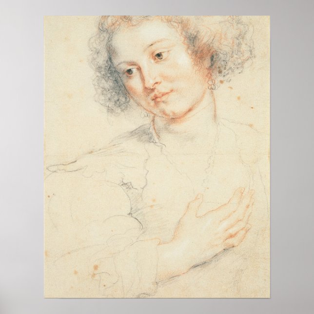 Study of the Head of St. Apollonia (drawing) Poster (Front)