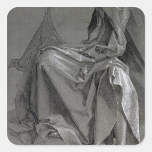 Study of the robes of Christ, 1508 Square Sticker