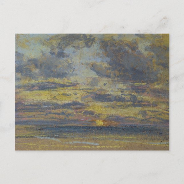 Study of the Sky with Setting Sun, c.1862-70 Postcard (Front)